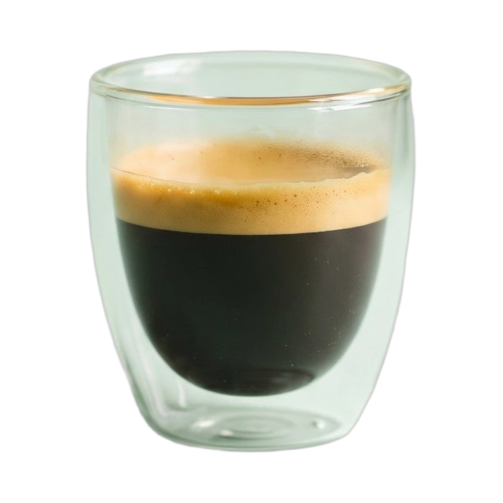 Double wall glass espresso cup