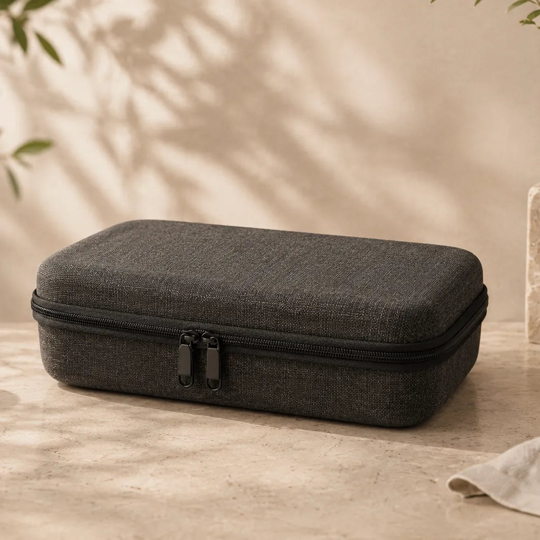 Travel Case for Origin, zipped closed