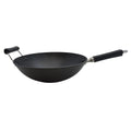 14-inch Light Cast Iron Preseasoned Wok with Cool Touch Handles