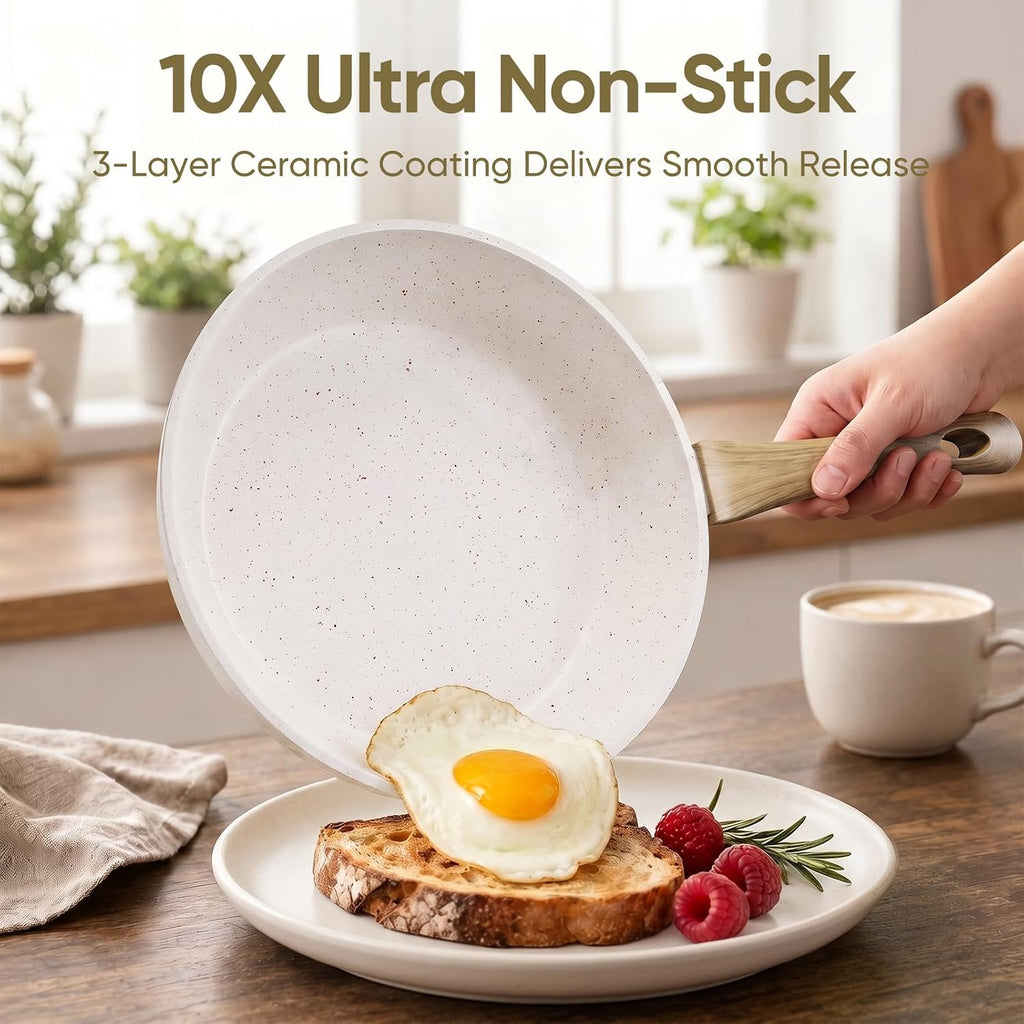 37Pcs Pots and Pans Set Non Stick,Ceramic Cookware Set