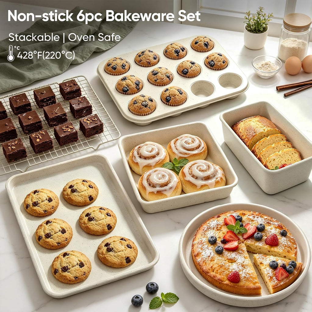 37Pcs Pots and Pans Set Non Stick,Ceramic Cookware Set