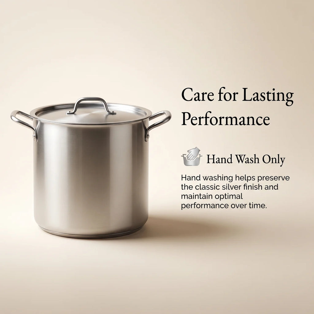8-Qt Stainless Steel Stock Pot with Stainless Steel Lid