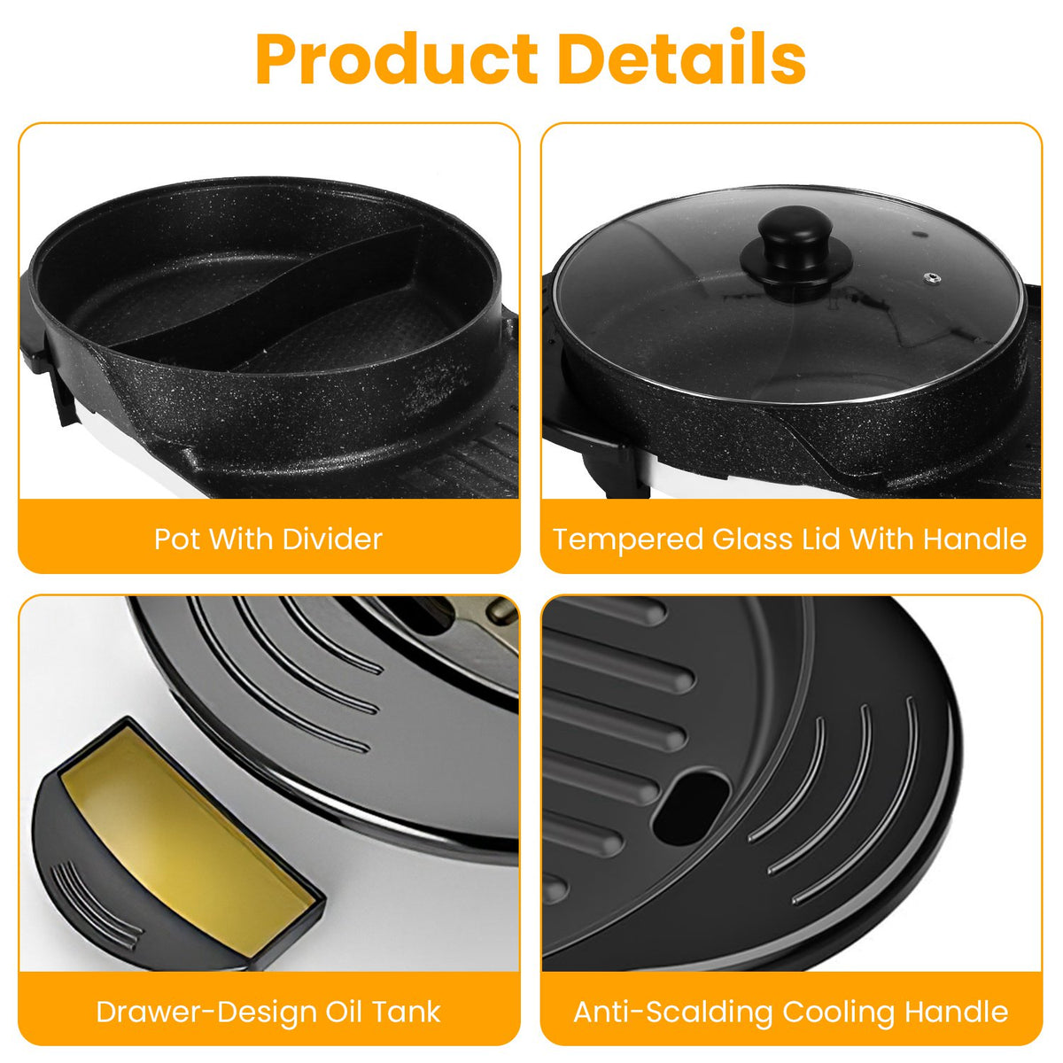 Electric Hot Pot Electric with Grill
